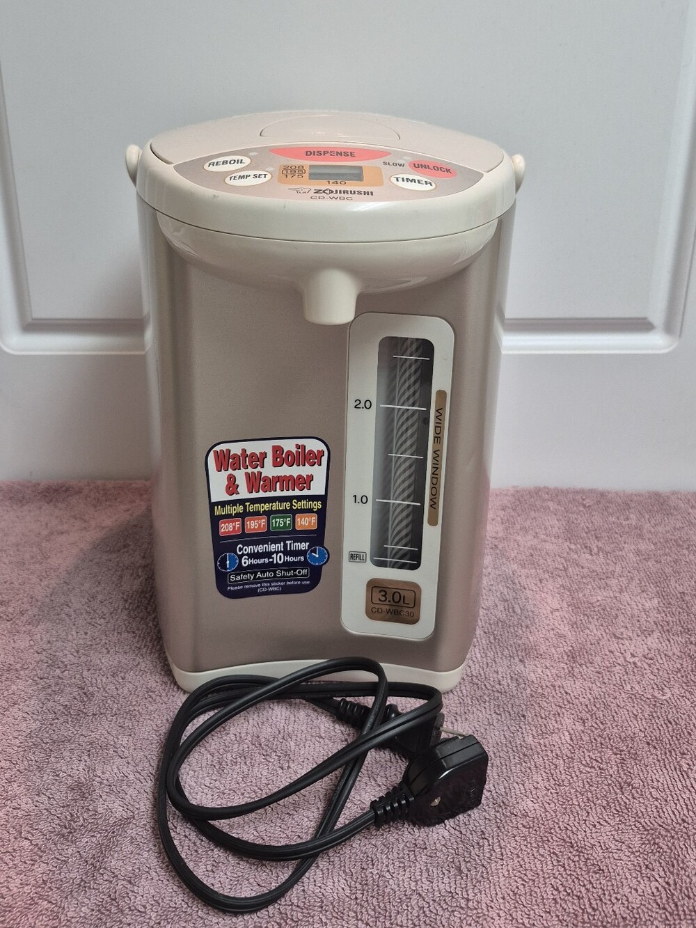 Zojirushi CD-WBC30 3-Liter Water Boiler and Warmer